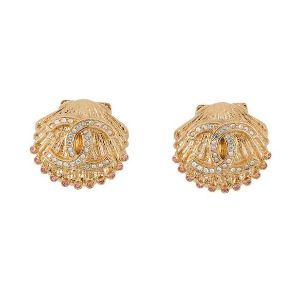 CHANEL Jewelry - CHANEL Gold Logo Earrings